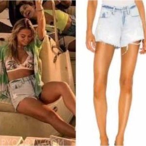 Blanknyc The Barrow Vintage High Rise Raw Hem Denim Shorts Star Appliqué Size 26